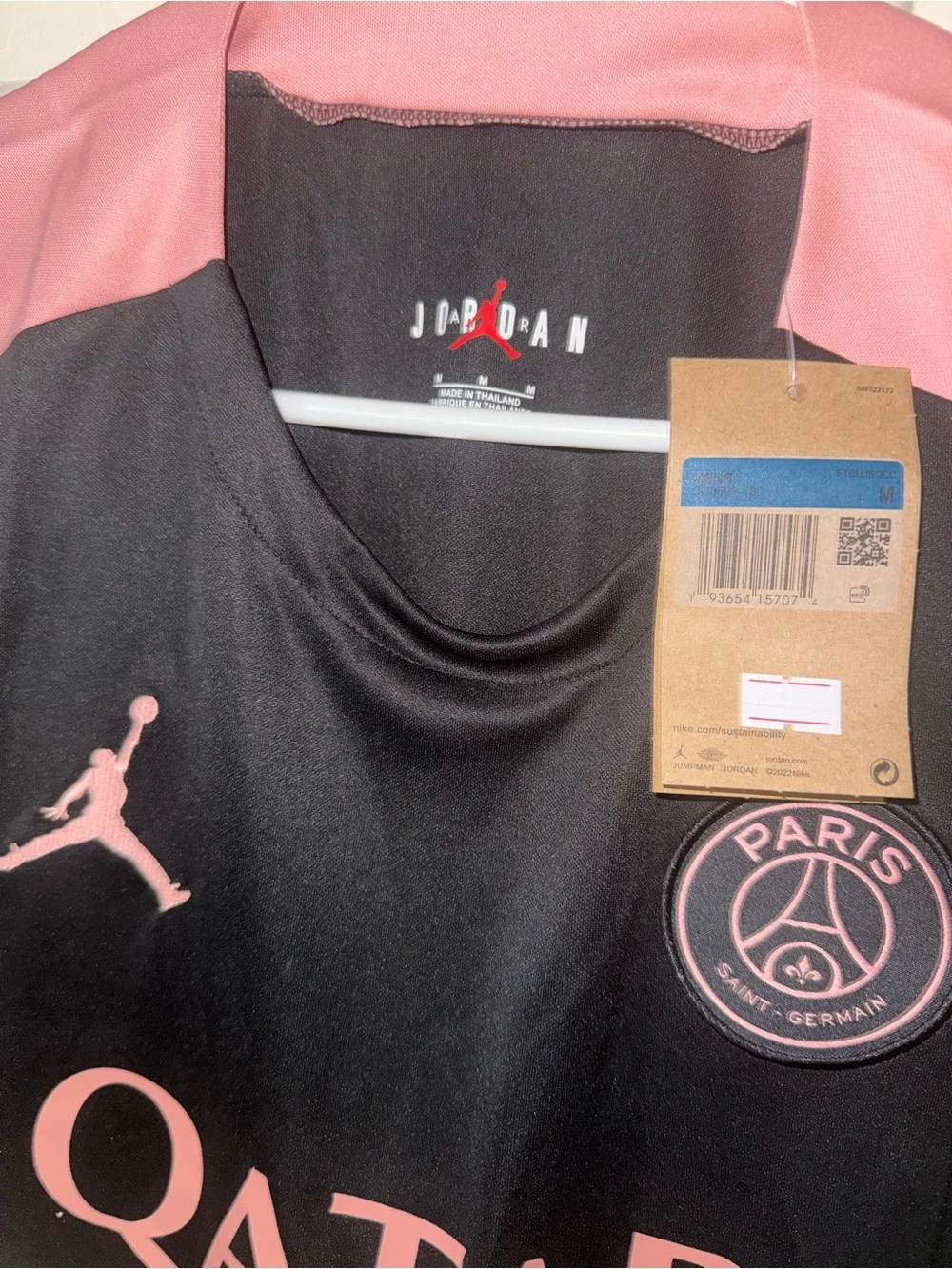 Men’s Medium Sleeveless Soccer Jersey PSG - Black/Pink NWT Jordan